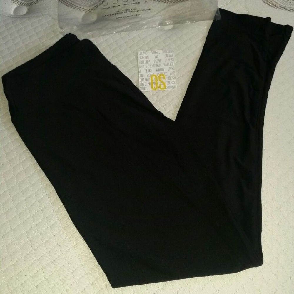 NWT Lularoe womens OS one size black noir leggings